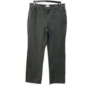LL Bean Classic Fit Straight Leg Pull On Pants Womens 16